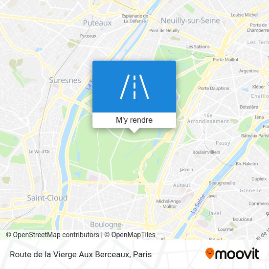 Route de la Vierge Aux Berceaux plan