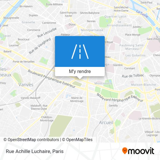 Rue Achille Luchaire plan