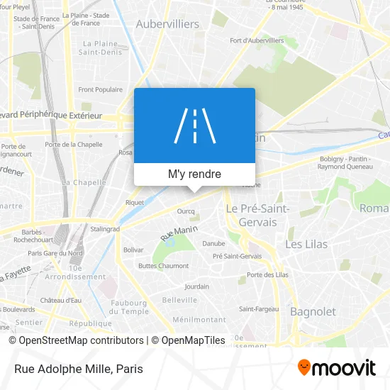 Rue Adolphe Mille plan