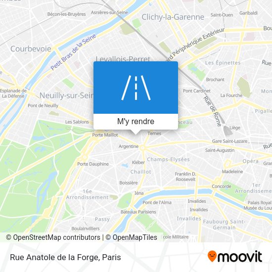 Rue Anatole de la Forge plan