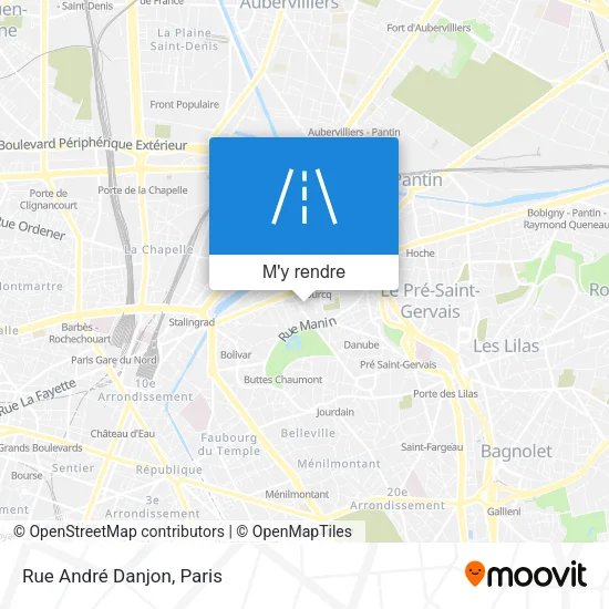 Rue André Danjon plan