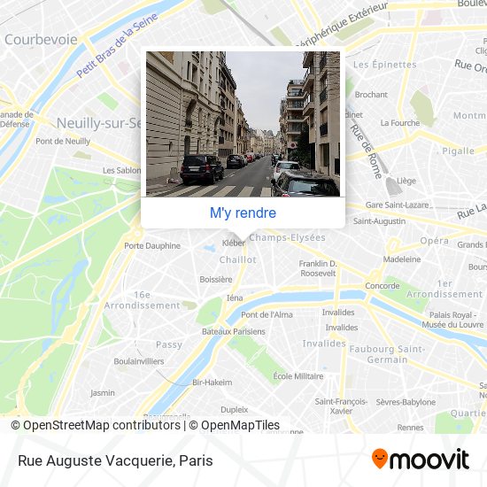 Rue Auguste Vacquerie plan