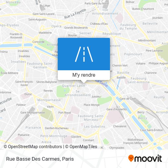 Rue Basse Des Carmes plan