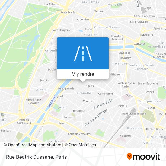 Rue Béatrix Dussane plan