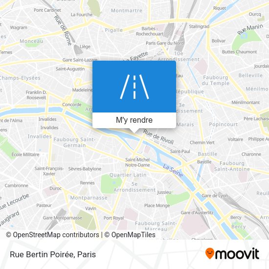 Rue Bertin Poirée plan