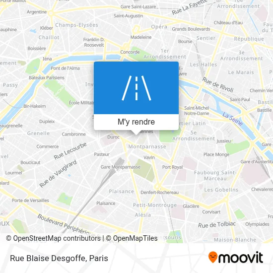 Rue Blaise Desgoffe plan
