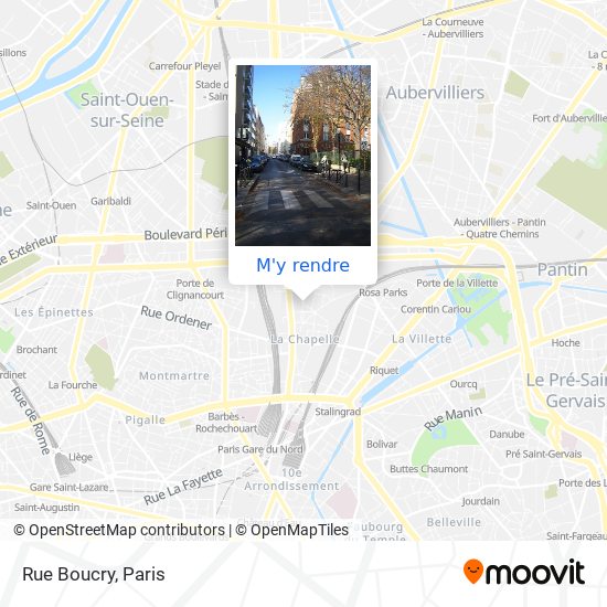 Rue Boucry plan