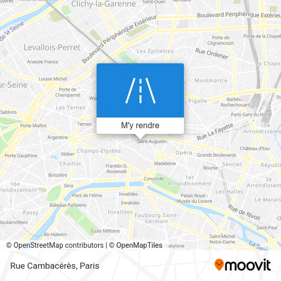 Rue Cambacérès plan