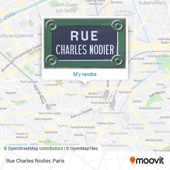 Rue Charles Nodier plan