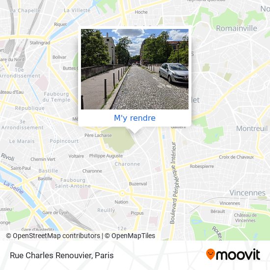 Rue Charles Renouvier plan