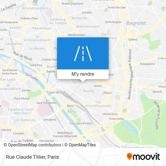 Rue Claude Tillier plan