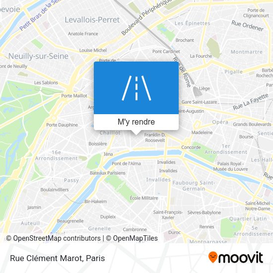 Rue Clément Marot plan