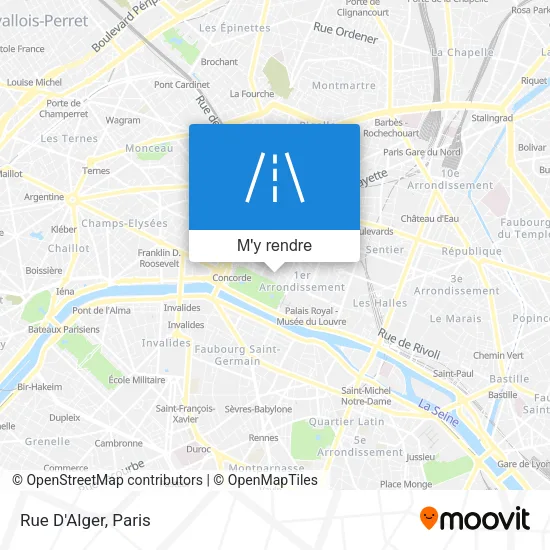 Rue D'Alger plan