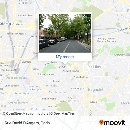 Rue David D'Angers plan