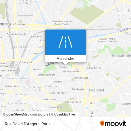 Rue David D'Angers plan