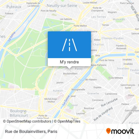 Rue de Boulainvilliers plan