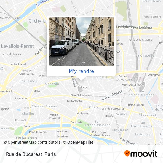 Rue de Bucarest plan