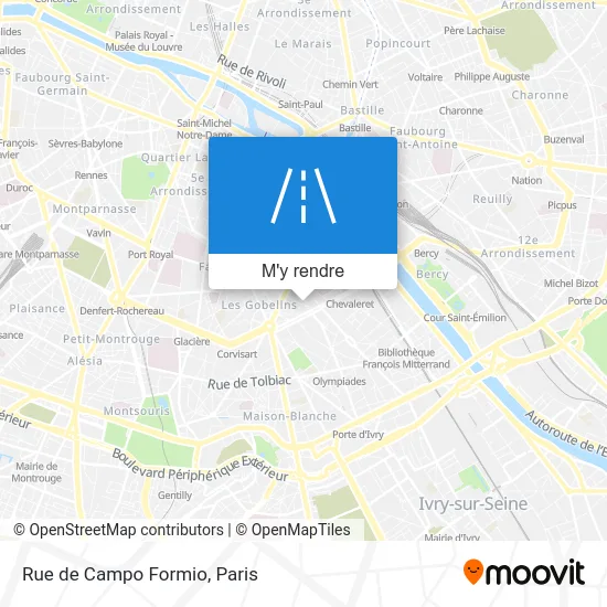 Rue de Campo Formio plan