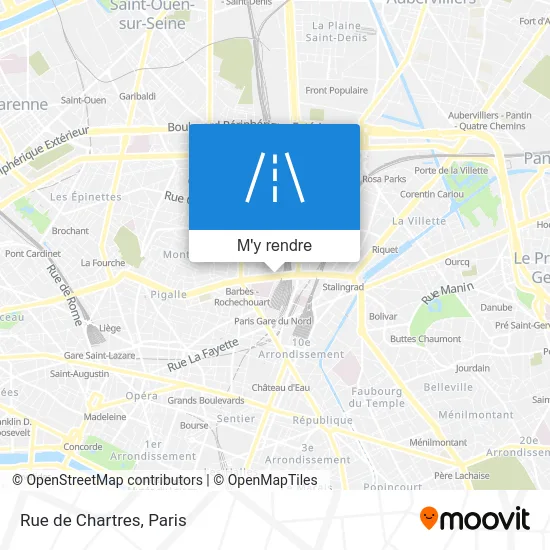 Rue de Chartres plan