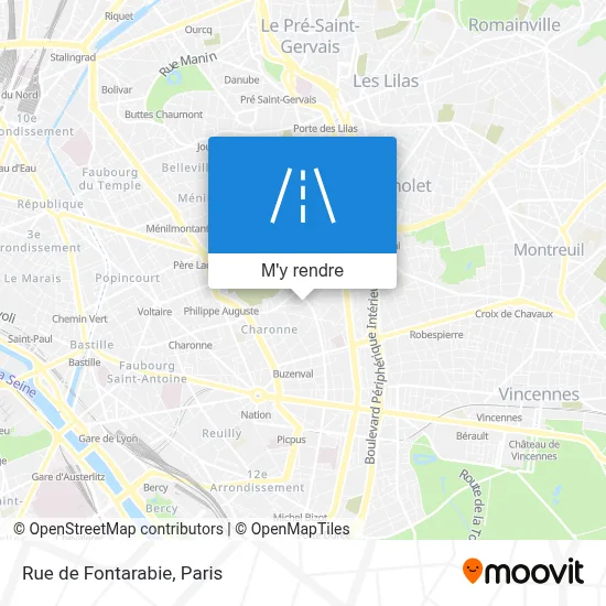 Rue de Fontarabie plan