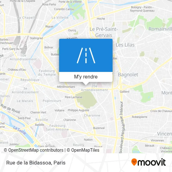 Rue de la Bidassoa plan