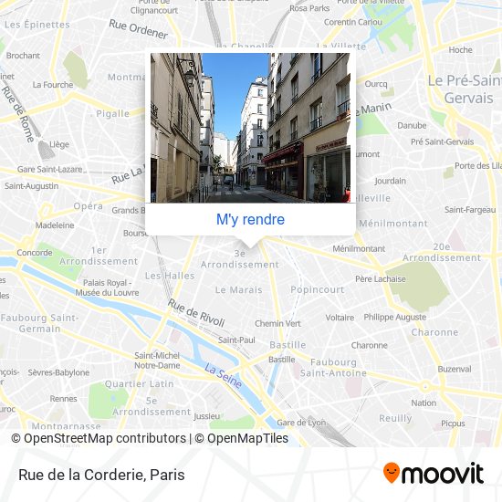 Rue de la Corderie plan