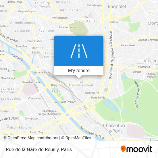 Rue de la Gare de Reuilly plan