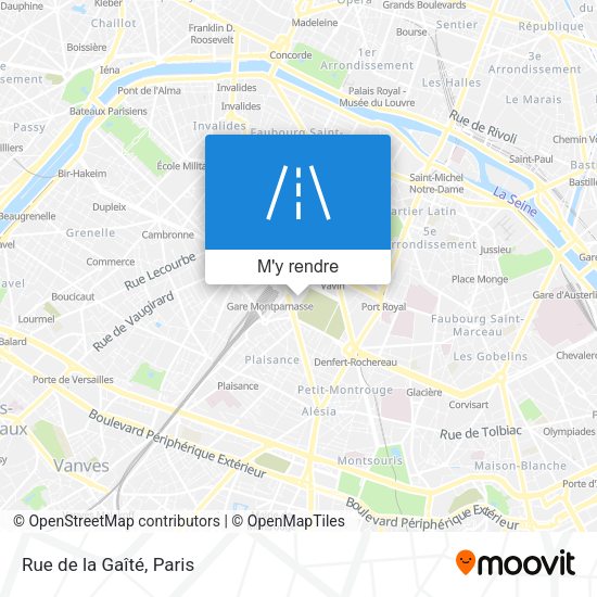 Rue de la Gaîté plan