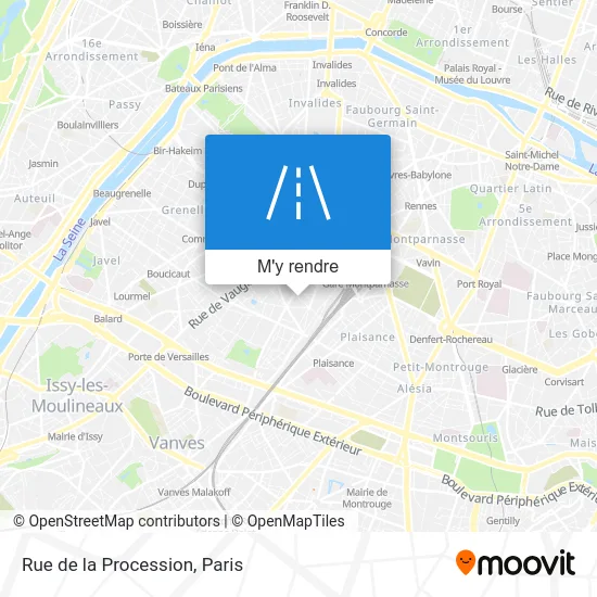 Rue de la Procession plan