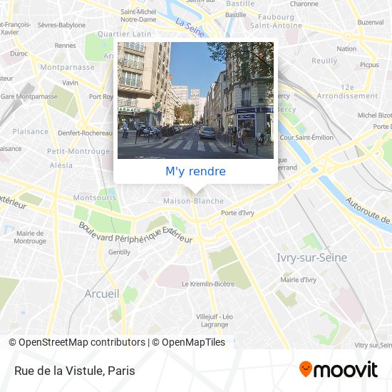 Rue de la Vistule plan