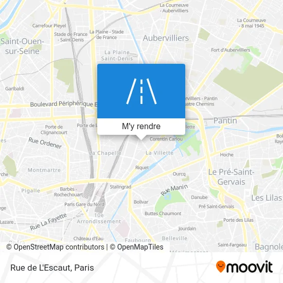 Rue de L'Escaut plan