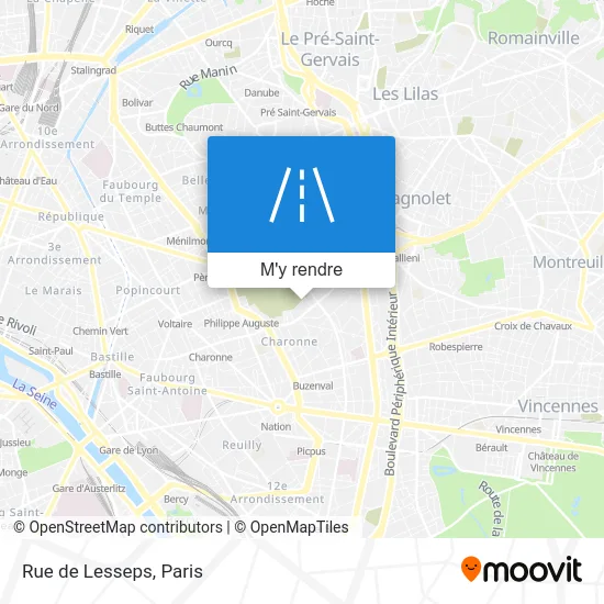 Rue de Lesseps plan