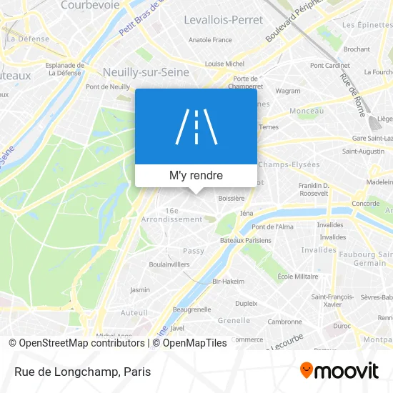 Rue de Longchamp plan