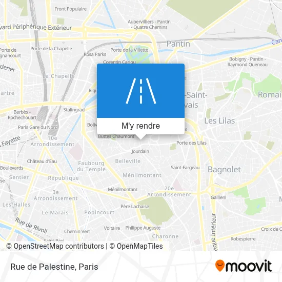 Rue de Palestine plan