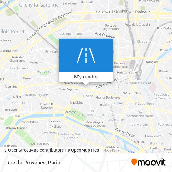 Comment aller à Rue de Provence à Paris en Bus, Train, Métro, RER ou Tram