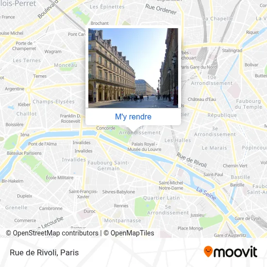 Rue de Rivoli plan