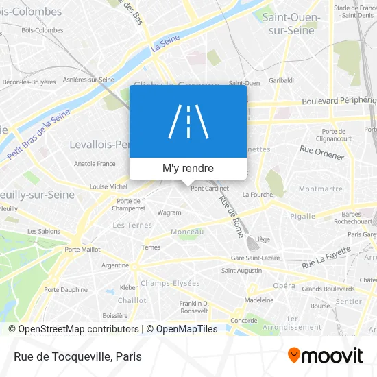 Rue de Tocqueville plan