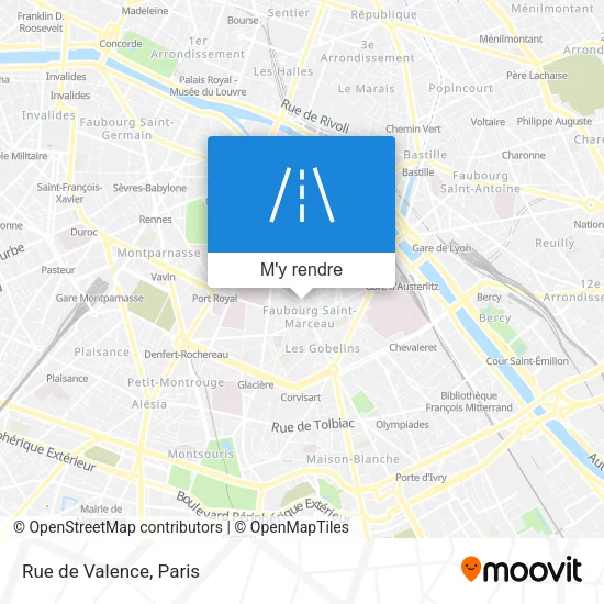 Rue de Valence plan