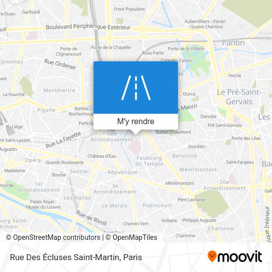 Rue Des Écluses Saint-Martin plan