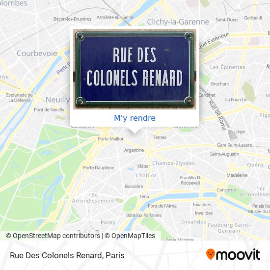 Rue Des Colonels Renard plan