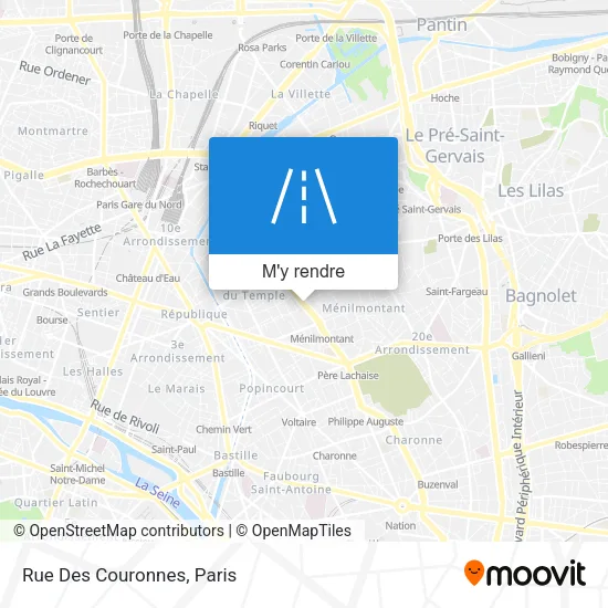 Rue Des Couronnes plan