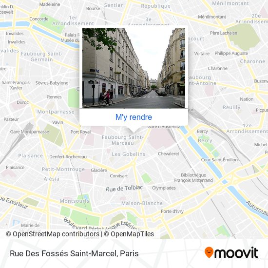Rue Des Fossés Saint-Marcel plan