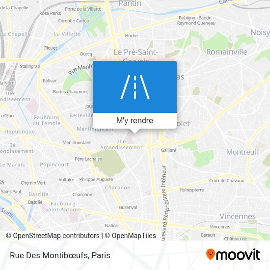 Rue Des Montibœufs plan