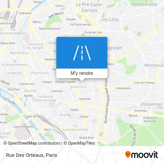 Rue Des Orteaux plan