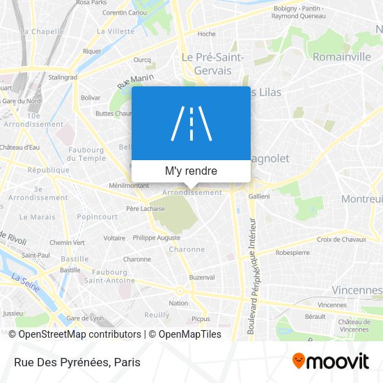 Rue Des Pyrénées plan