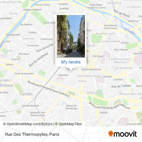 Rue Des Thermopyles plan