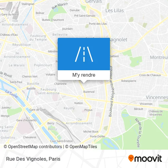 Rue Des Vignoles plan