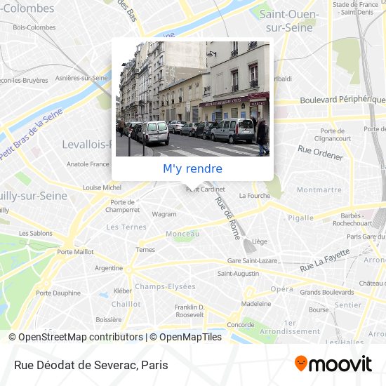 Rue Déodat de Severac plan