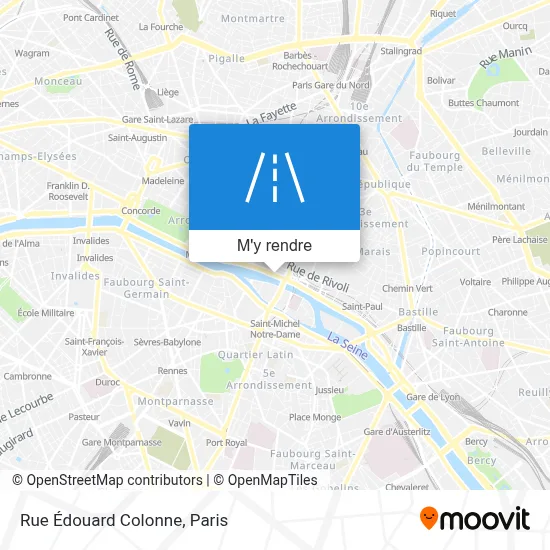 Rue Édouard Colonne plan