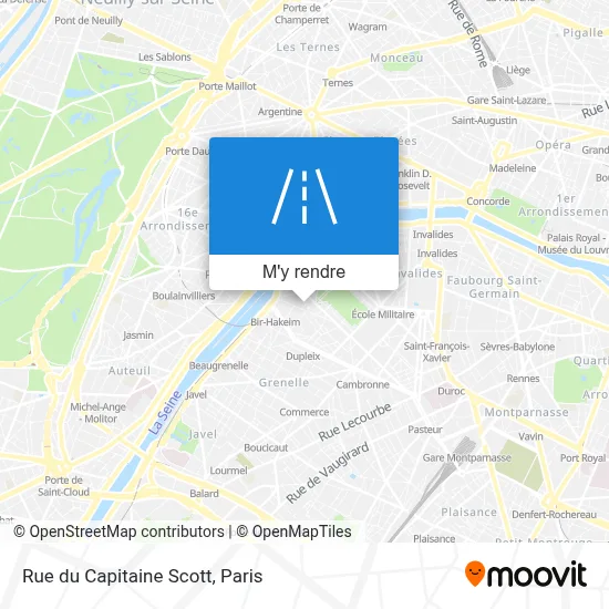 Rue du Capitaine Scott plan